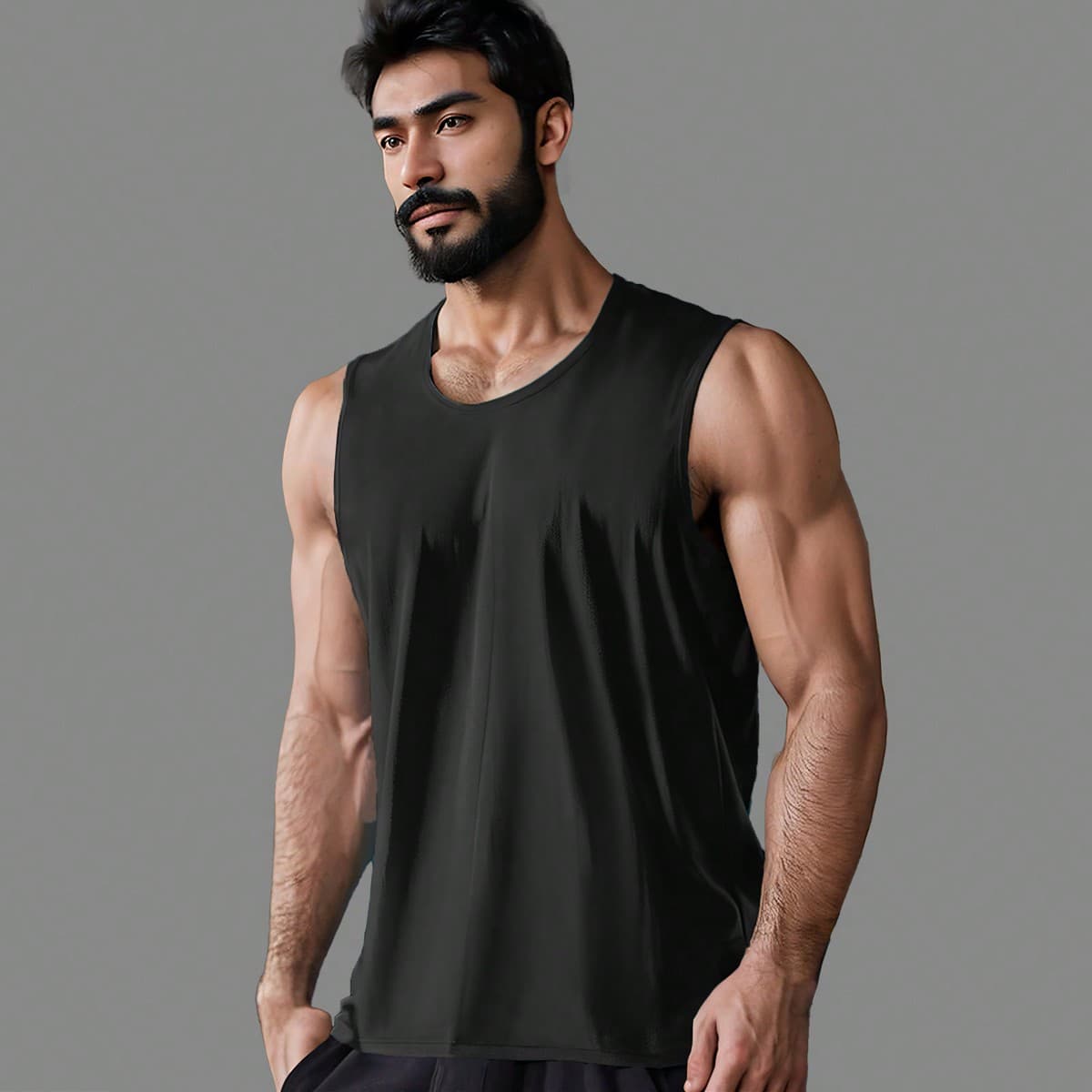 Débardeur de sport d'été pour hommes, sans manches Basketball lâche et rapide, débardeur de fitness adapté pour la course à pied et
